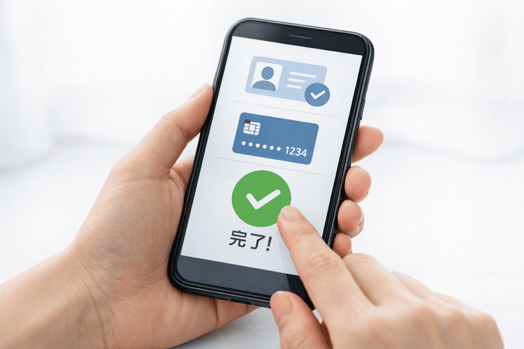 スマホだけで手続きを進めるオンライン決済のイメージ